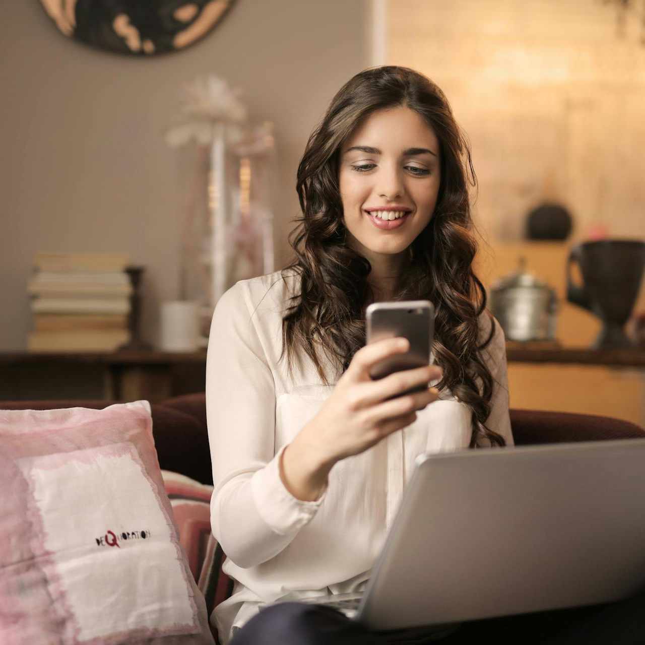 young-business-woman-looking-at-mobile young-business-woman-looking-at-mobile